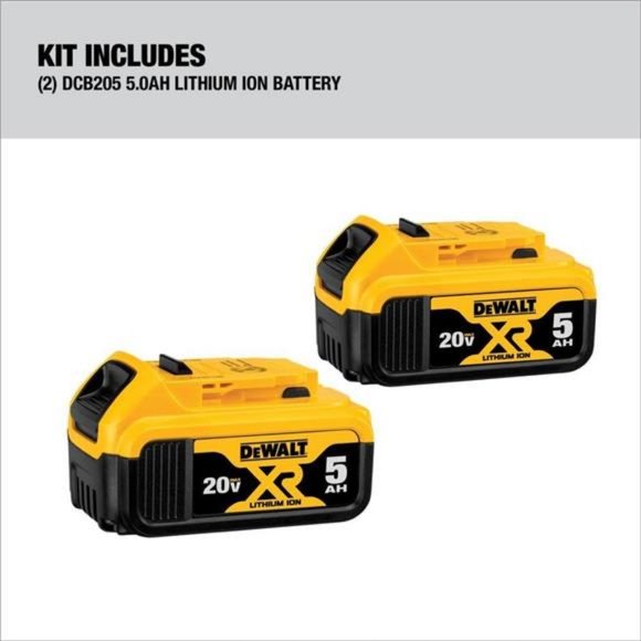 20V MAX Battery Charging Kit, with 2 Batteries, 5Ah, Includes Small Storage Bag - Picture 2 of 7